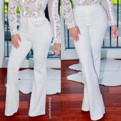 Ms. Bling Kayla Pants (Off White) (Final Sale ‼️)