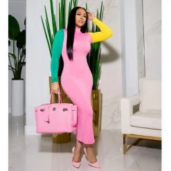 Ms. Bling Ava Color Block Dress