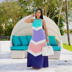 Ms. Bling "Chevron" Maxi Dress New Arrivals