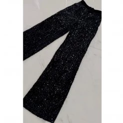 Ms. Bling New Arrivals "Monet" Sequin High Waist Pants