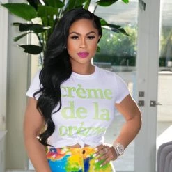 Ms. Bling "Créme" Cropped Tee