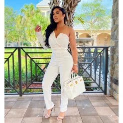 Ms. Bling “Milly” Single Shoulder Suit 🤍