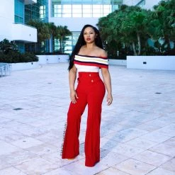 Ms. Bling New Arrivals Brigette Super High Waist Pants