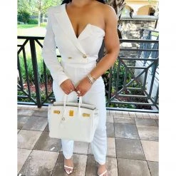 Ms. Bling “Milly” Single Shoulder Suit 🤍