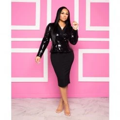 Ms. Bling "It's My Party" Peplum Top