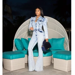 Ms. Bling New Arrivals “Date Night” Denim Jumpsuit