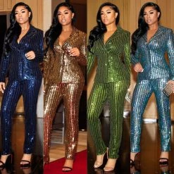 Ms. Bling “Outstanding” Stretch Sequin Suit