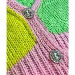 Ms. Bling New Arrivals Diamond Girl Cropped Cardigan