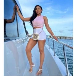 Ms. Bling "Uptown" High Waist Shorts