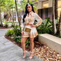 Ms. Bling “Thalia” Linen Short Set New Arrivals