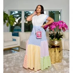 Ms. Bling “Angela" Color Block Dress New Arrivals