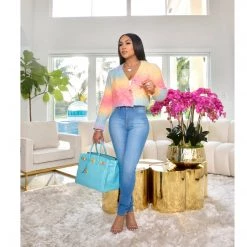 Ms. Bling "Sweetie" Cropped Cardigan