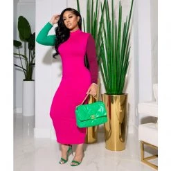 Ms. Bling New Arrivals Ava Color Block Dress