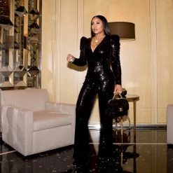 Ms. Bling "Showstopper" Sequin Jumpsuit
