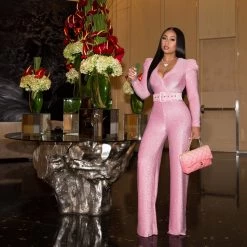 Ms. Bling New Arrivals "Shimmering Lights" Jumpsuit