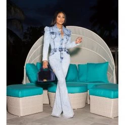 Ms. Bling New Arrivals “Date Night” Denim Jumpsuit