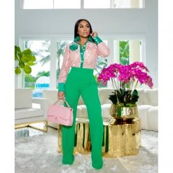 Ms. Bling "Integrity" Lace Blouse 💗💚