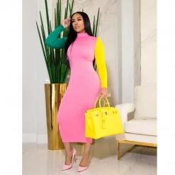 Ms. Bling Ava Color Block Dress