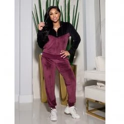 Ms. Bling New Arrivals “Let’s Chill” Velour Jogger Set